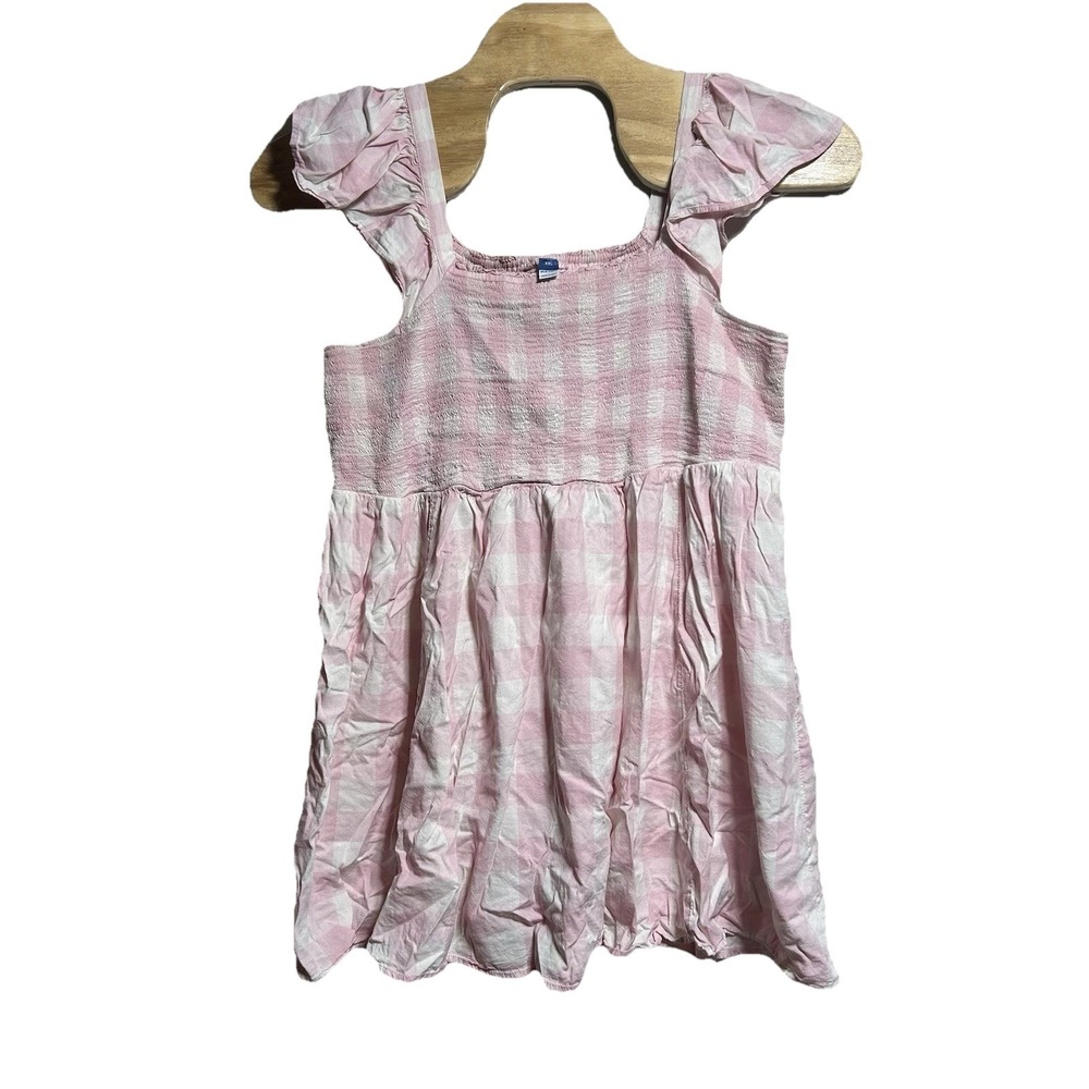 Old Navy XXL Mini Dress Plaid Pink Square Neck Ruffle Sleeve Romantic Coquette